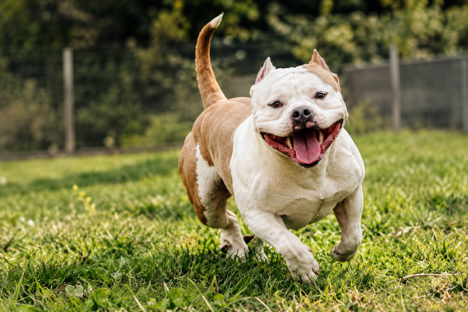 Cão Pit Monster em área externa